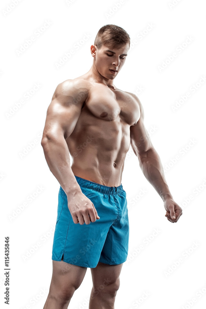 Fototapeta premium Image of muscle man posing in studio