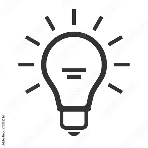 Lamp icon. Flat simple icon of Lamp isolated on a white background. Lamp illustration.