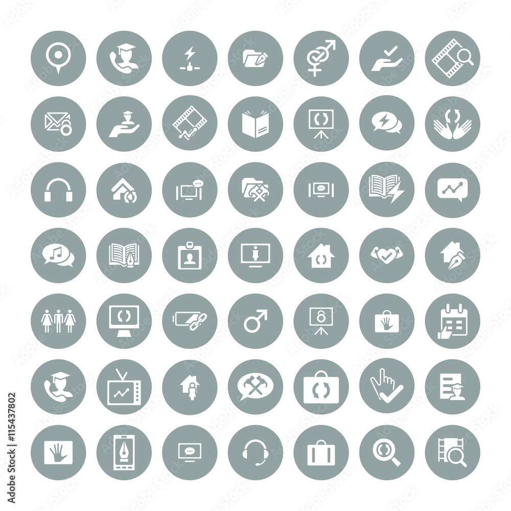 Set of 49 Universal Icons. Business, internet, web design. Set of 49 Universal Icons. Business, internet, web design.