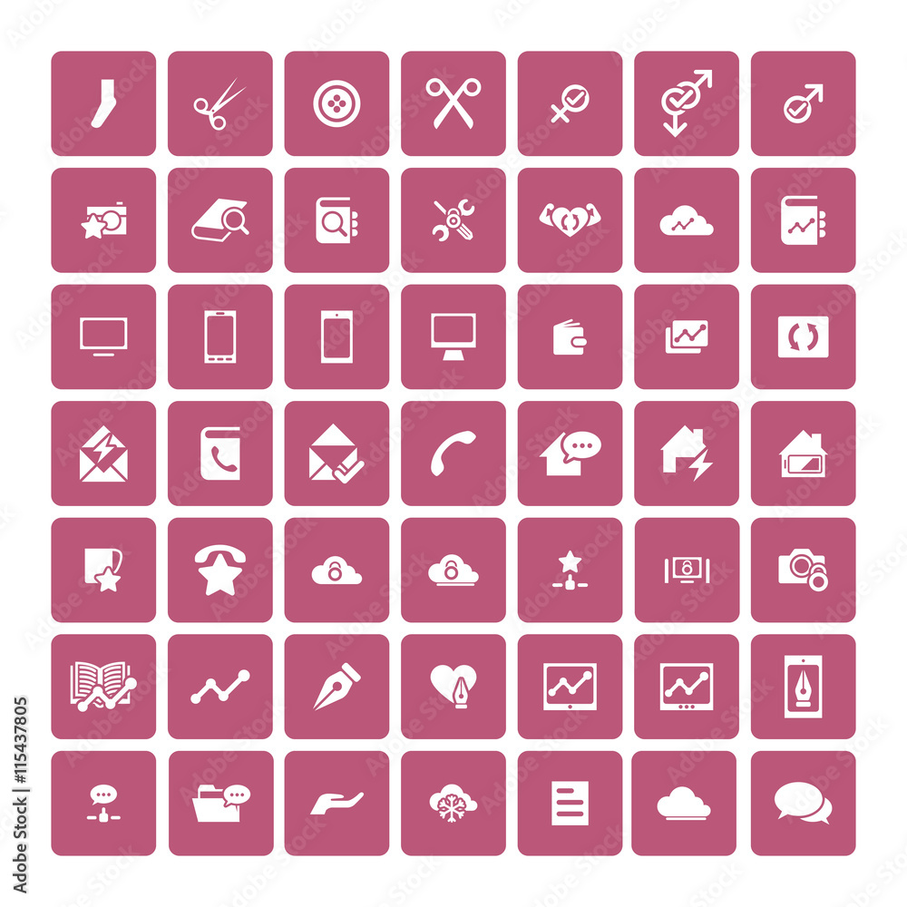 Set of 49 Universal Icons. Business, internet, web design. Set of 49 Universal Icons. Business, internet, web design.