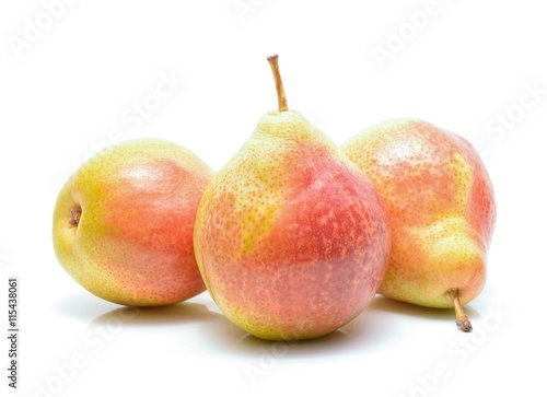 fresh pears isolated on white background