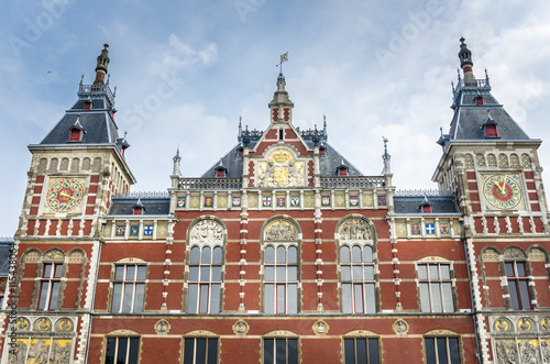 Front View of Amsterdam Central Station