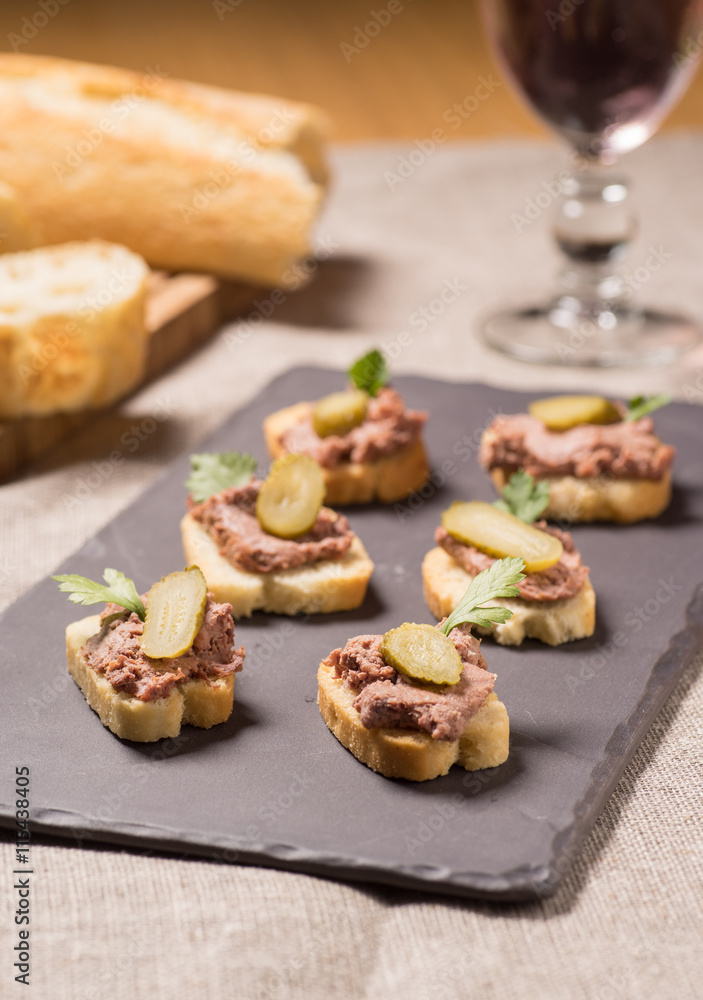Appetizer with pate Appetizer with pate