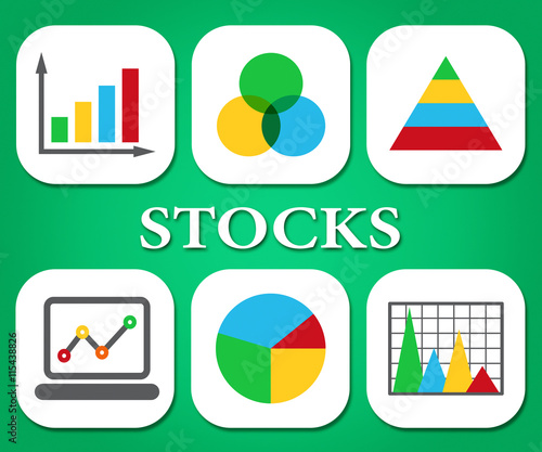 Stocks Graphs Shows Statistical Diagram And Charts