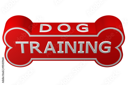 Concept: dog training. 3D rendering.