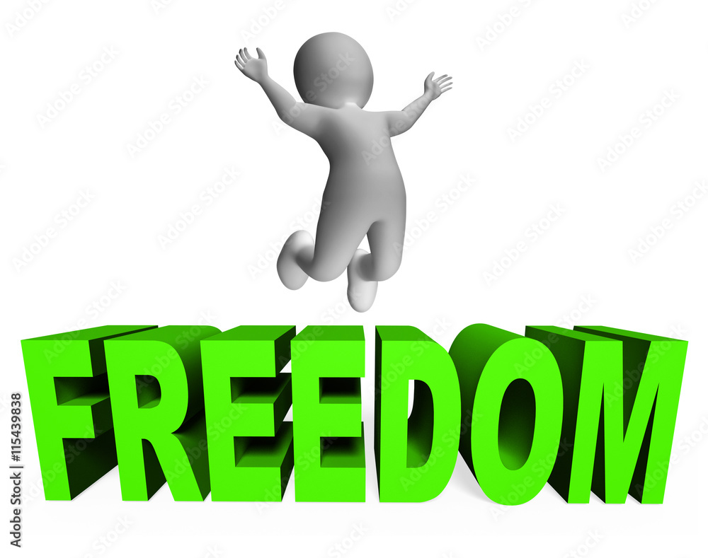 Freedom Character Shows Break Out And Active 3d Rendering Freedom Character Shows Break Out And Active 3d Rendering