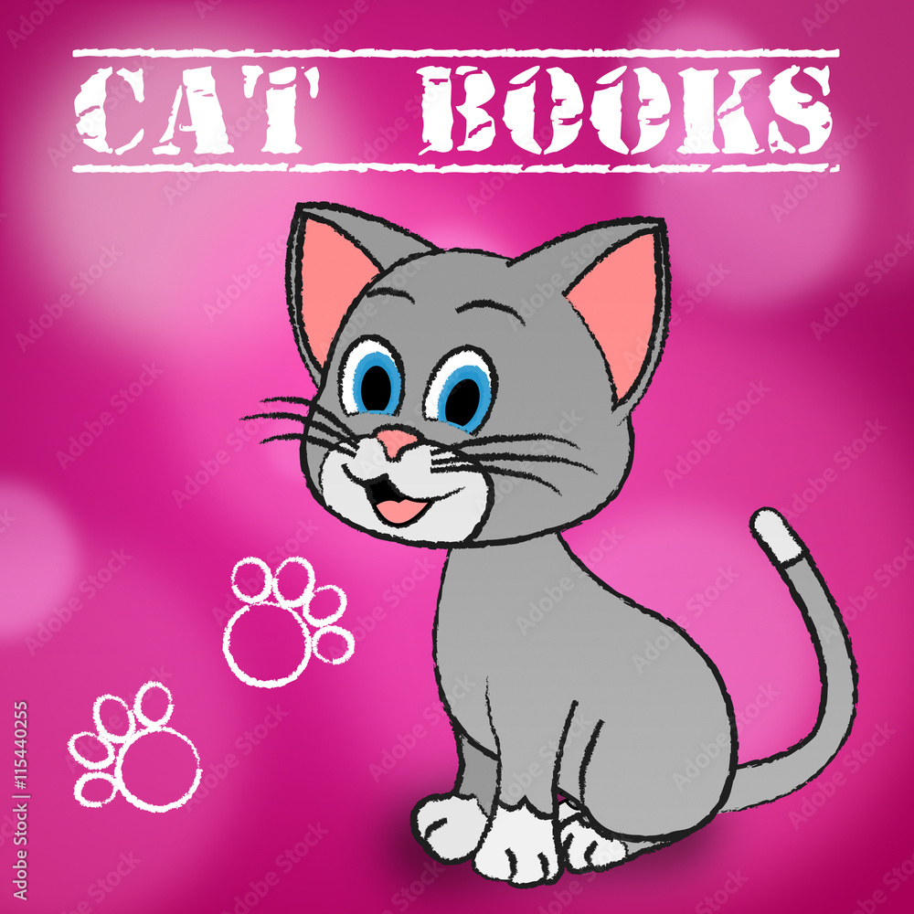 Cat Books Indicates Learn Education And Felines Cat Books Indicates Learn Education And Felines
