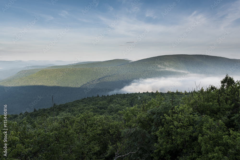 Morning Fog Rolling Through the Stoney Clove in the Catskill Mountains