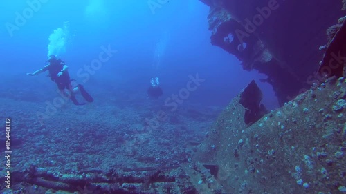 Wallpaper Mural Two scuba divers inside the wreck of the SS Carnatic, Red Sea, Egypt
 Torontodigital.ca