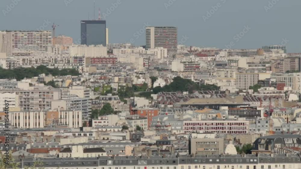 FRANCE, PARIS: Buildings, horizontal pan, Montmartre FRANCE, PARIS: Buildings, horizontal pan, Montmartre