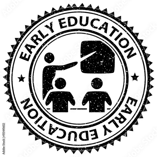 Early Education Means Stamp Kindergarten And Schooling