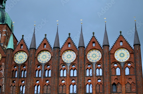 part of large catherdral in stralsund, germany
