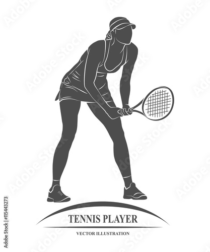 tennis player, silhouette