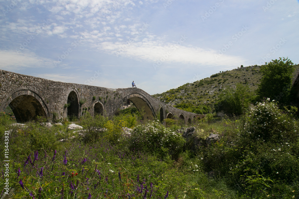 Brücke von Mesi bei Drishti/Shkoder in Albanien