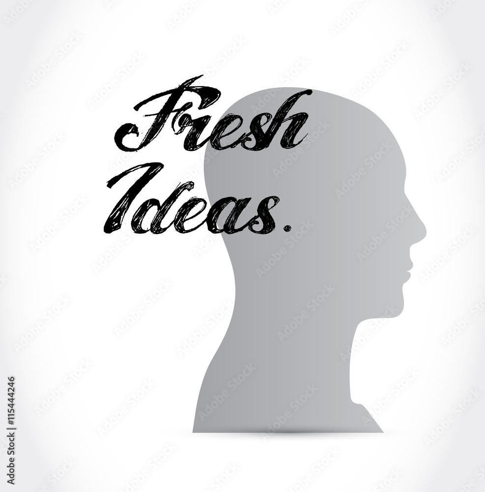 Fresh Ideas brain sign concept