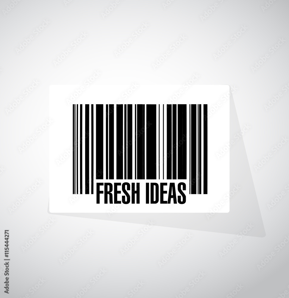 Fresh Ideas barcode sign concept Fresh Ideas barcode sign concept