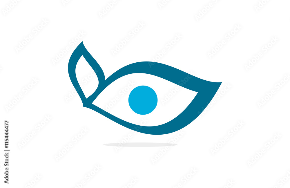 eye vision leaf logo
