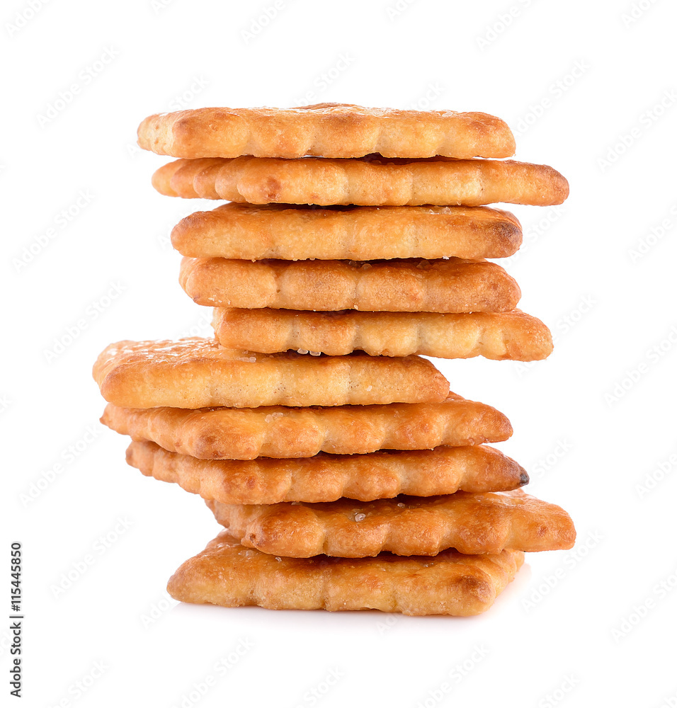 butter biscuits on white background butter biscuits on white background