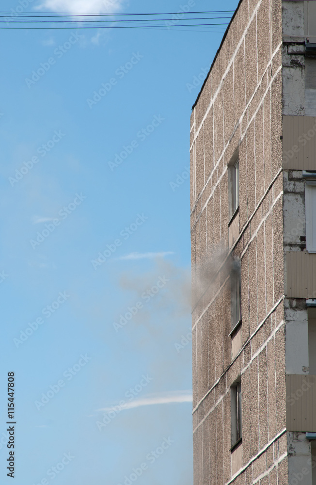 Fire in apartment building