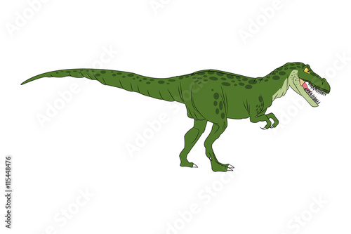 Dinosaur cartoon comic tiranosaur rex isolated vector illustration