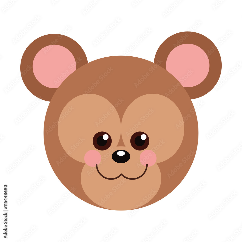 Cute baby bear cartoon isolated vector illustration Cute baby bear cartoon isolated vector illustration