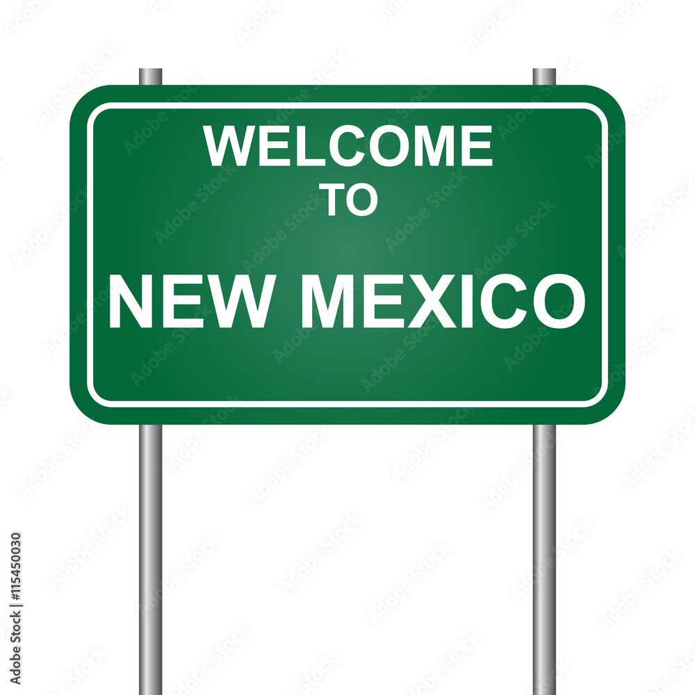 Welcome to State of New Mexico, green signal vector Welcome to State of New Mexico, green signal vector