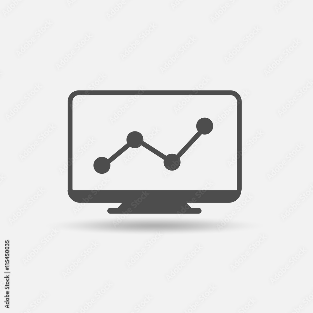 Statistics icon. Outline style. Vector illustration. Statistics icon. Outline style. Vector illustration.