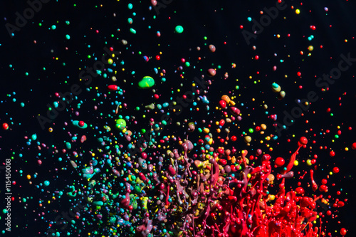 Colorful paint dancing splash.