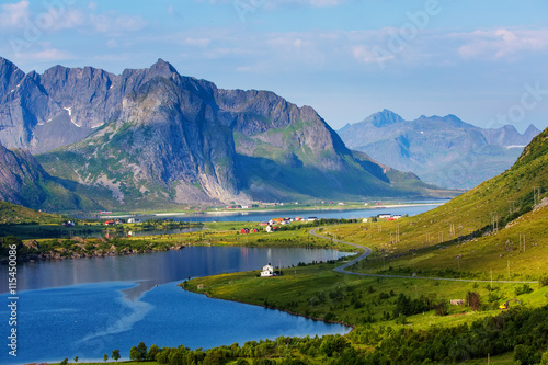 Green picturesque landscape of Norway