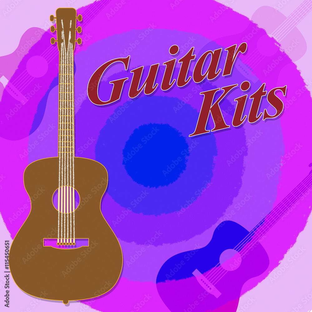 Obraz premium Guitar Kits Shows Guitars Guitarist And Diy