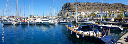 View of the harbor of Puerto de Mogan photo