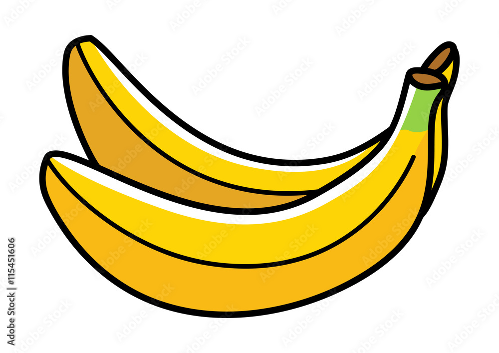 Graphic illustration of bananas Graphic illustration of bananas