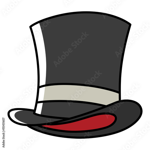 Graphic illustration of a magician hat
