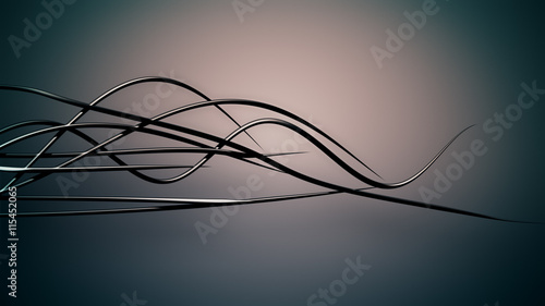 waved organic lines on gradient background