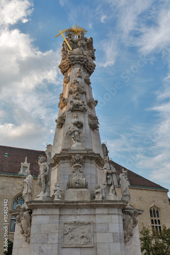 Holy Trinity Column in front of Matyas Church, Budapest, Hungary