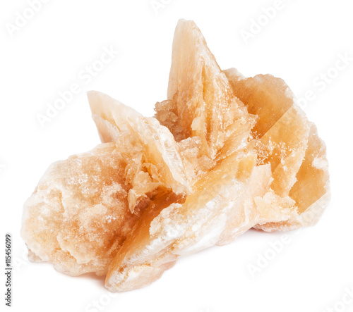 Desert rose crystal isolated on white with clipping path