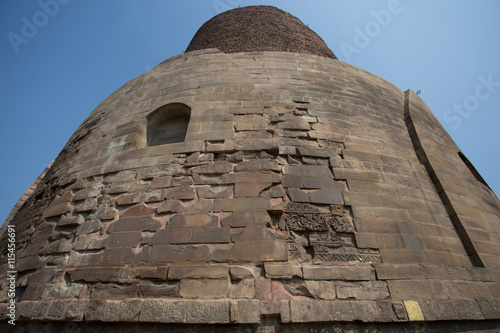 Dhamekh Stupa and ruins in Sarnath, India