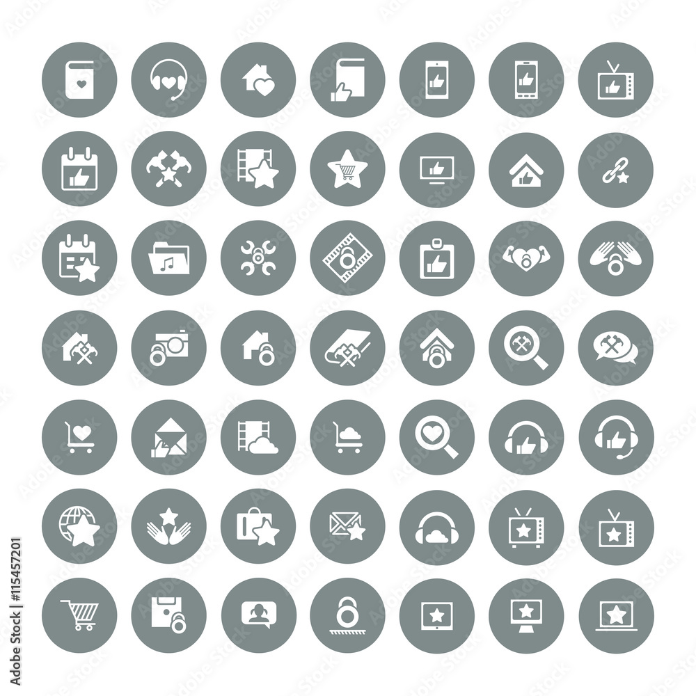 Set of 49 Universal Icons. Business, internet, web design. Set of 49 Universal Icons. Business, internet, web design.