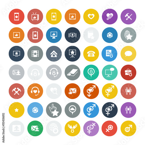 Set of 49 Universal Icons. Business, internet, web design.