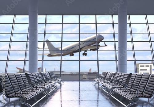 Airport terminal interior