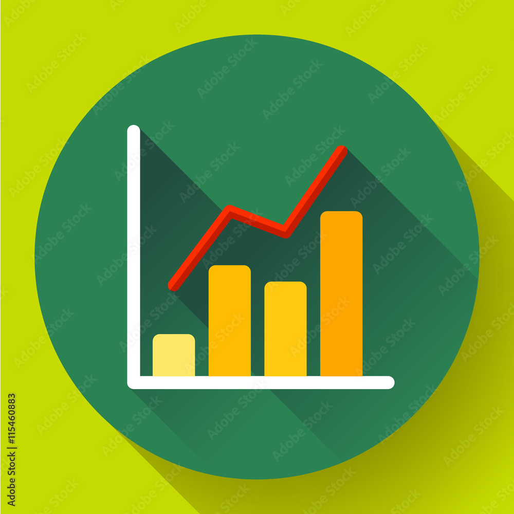 Business diagram chart vector icon Modern flat 2.0 style Business diagram chart vector icon Modern flat 2.0 style