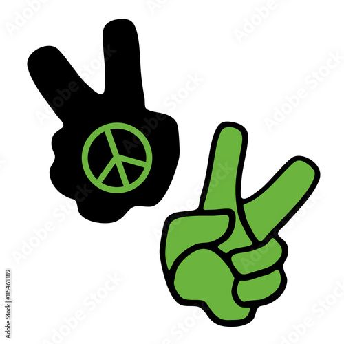 hand peace symbol