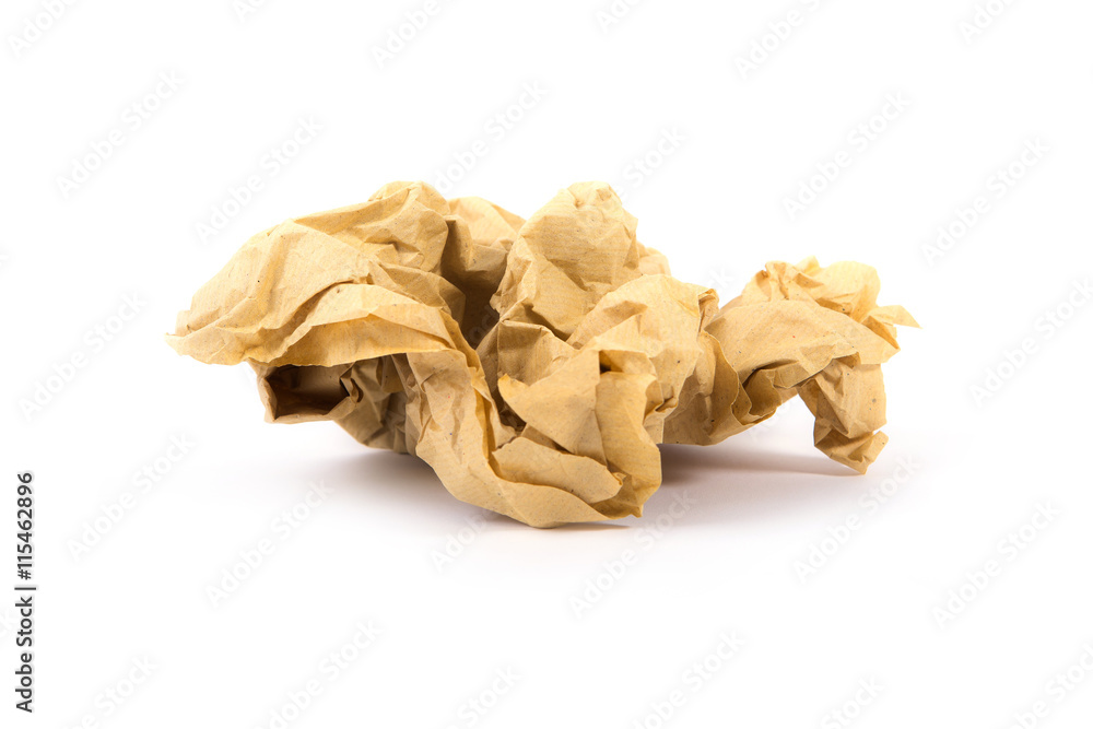 Crumpled paper isolated over white Crumpled paper isolated over white