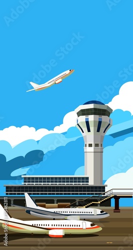 airport building vector illustration