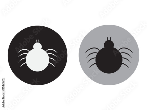 Tick icon vector. Mite sign isolated on white background. Encephalitis mite skin parasite silhouette. Vector flat design
