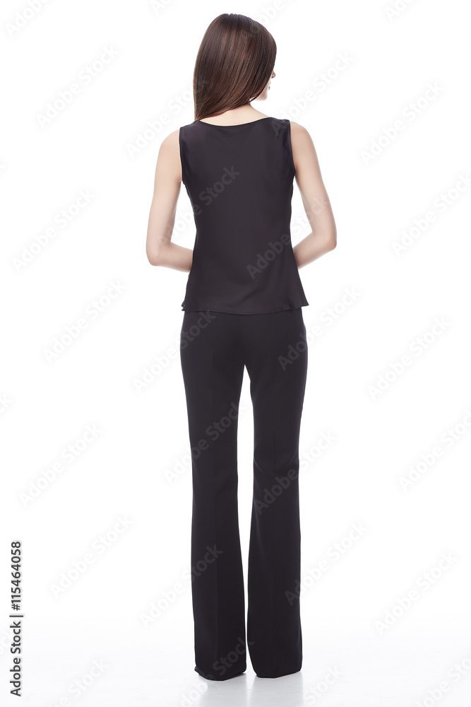 Fototapeta premium Beautiful glamour sexy woman dark brunette hair