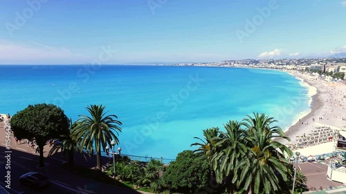 Nice beach, Cote d'Azur (French Riviera), France