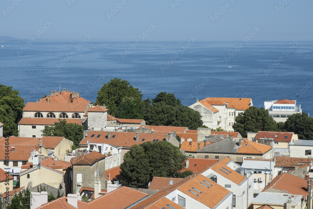 Vista aerea della citta di Zara, Croazia