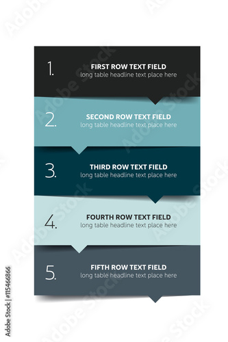 Option template, table, schedule, banner. Step by step infographic.