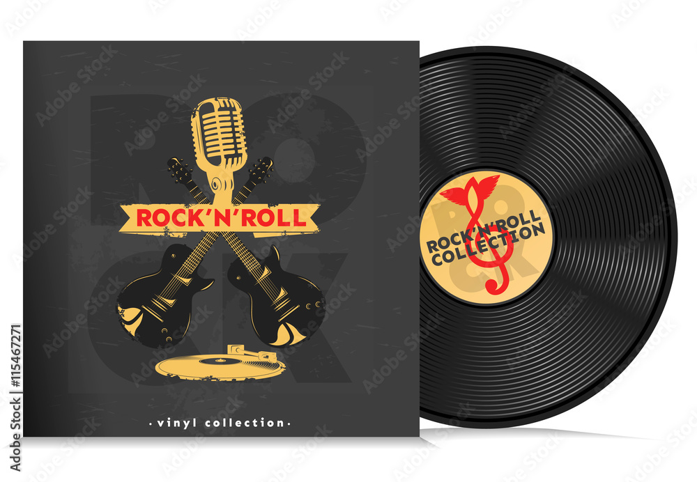 Obraz premium Music Vinyl Disc Composition